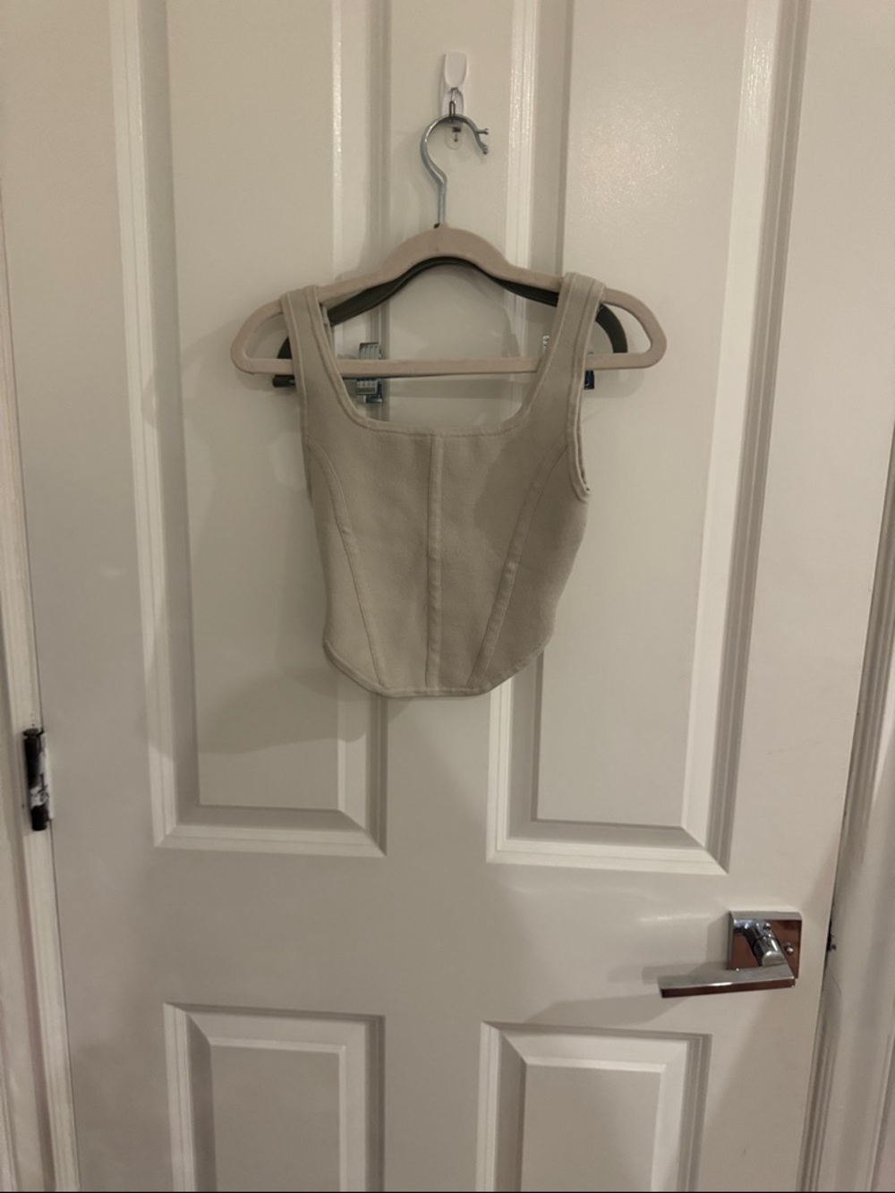 ARITZIA Square Neck Corset Tank Top - Cream